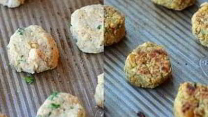 пита с котлетами из бараньего гороха