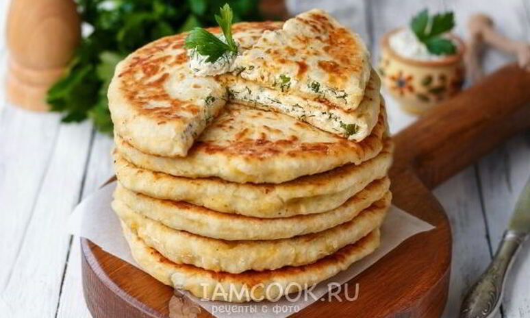Рецепт сырные лепешки с начинкой