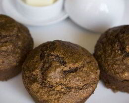 Банановые маффины с отрубями