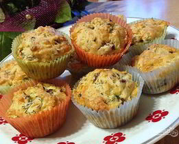 Грибные маффины с сыром и зеленью