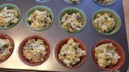 грибные маффины с сыром и зеленью