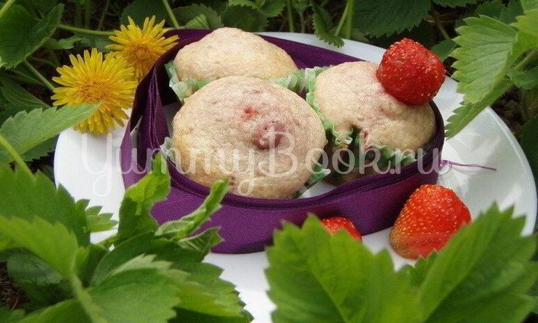 Рецепт клубнично-кокосовые маффины