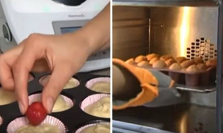 Рецепт клубничные маффины