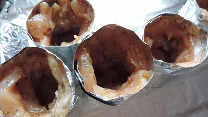 куриные маффины с гречкой и грибами