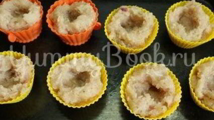 куриные маффины с шампиньонами и моцареллой