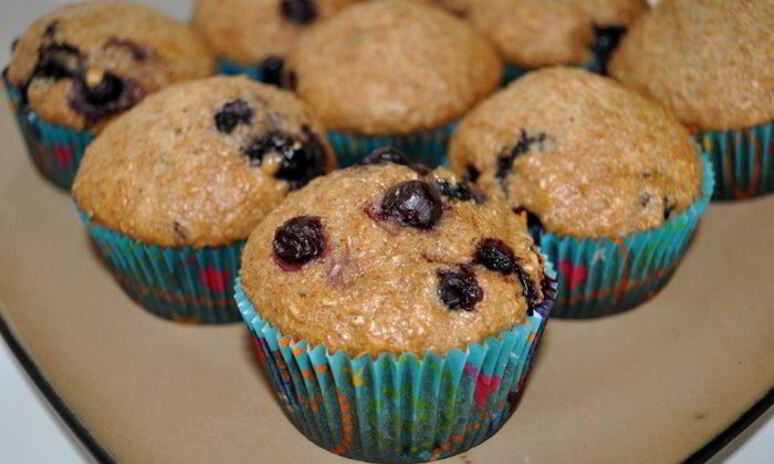 Рецепт лимонные маффины с черникой