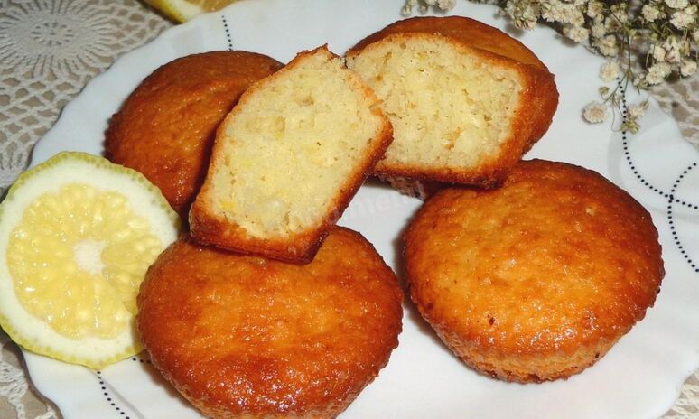 Рецепт лимонные маффины с лимоном