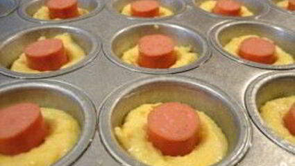 маффины с сосисками