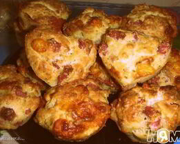 Маффины с сыром и ветчиной