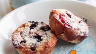 Маффины со свежей голубикой