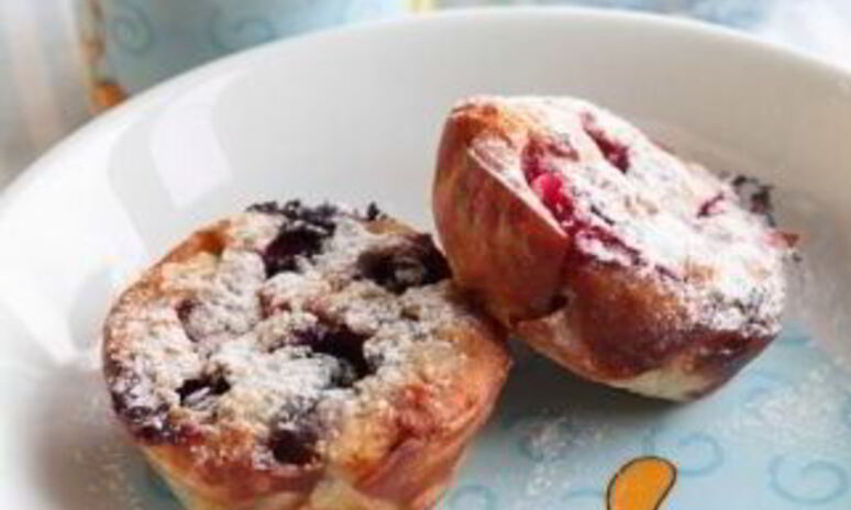 Рецепт маффины со свежей голубикой