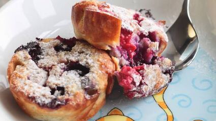 маффины со свежей голубикой