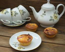 Маффины со свежей клубникой