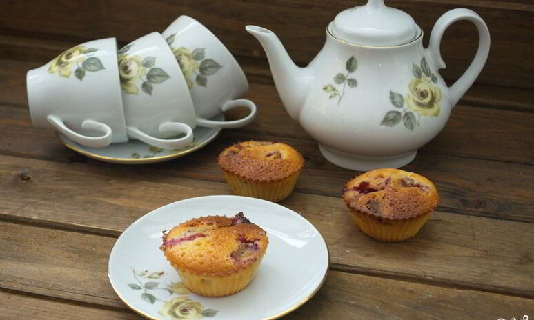 Рецепт маффины со свежей клубникой