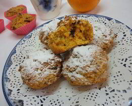 Морковно-апельсиновые маффины с клюквой