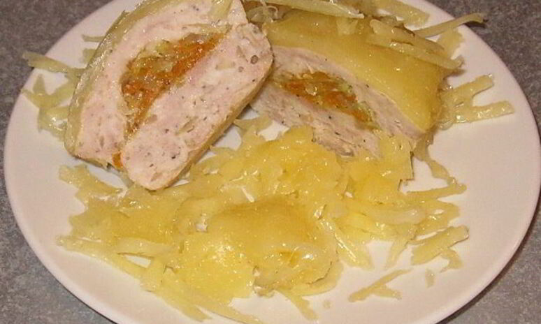 Рецепт мясные маффины с овощной начинкой