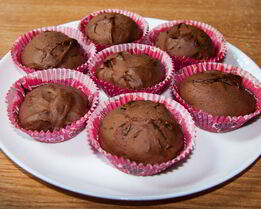 Нежные шоколадные маффины