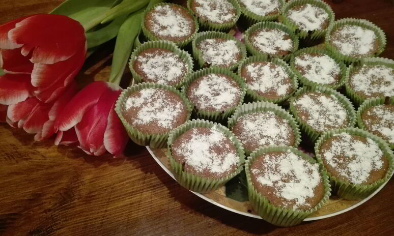 Рецепт шоколадные маффины на ряженке