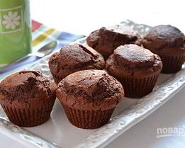 Шоколадные маффины с какао