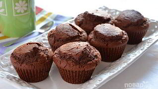 Шоколадные маффины с какао