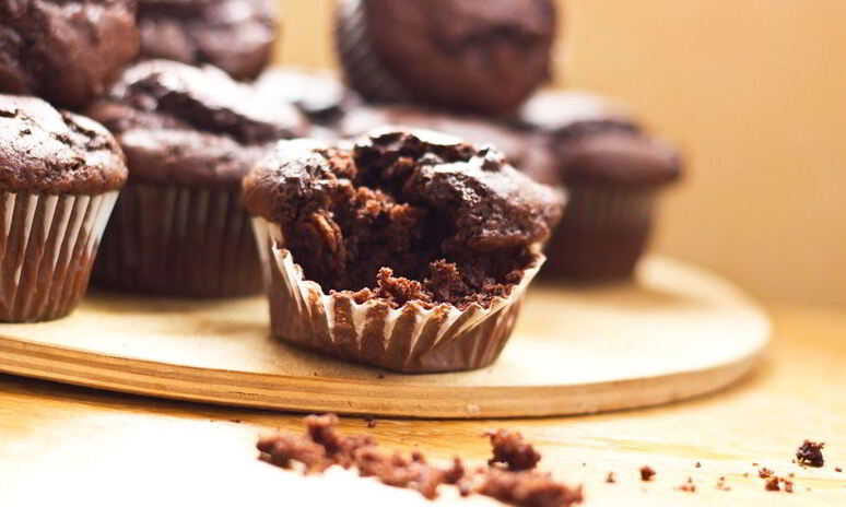 Рецепт шоколадные маффины с хрустящей корочкой