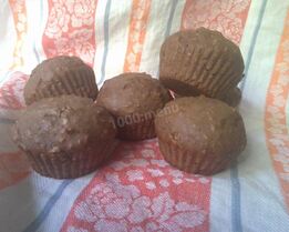 Шоколадные маффины с кокосом