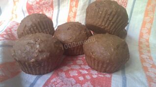 Шоколадные маффины с кокосом