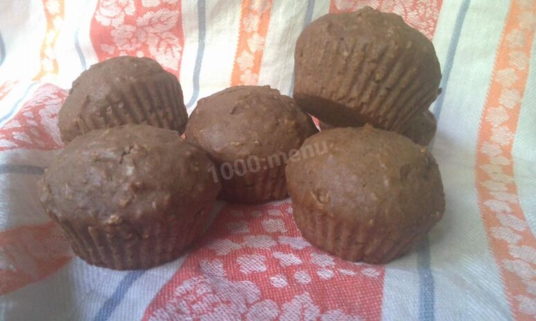 Рецепт шоколадные маффины с кокосом