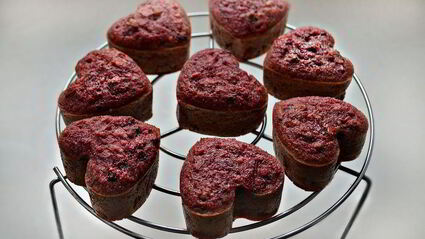 свекольно-ореховые маффины