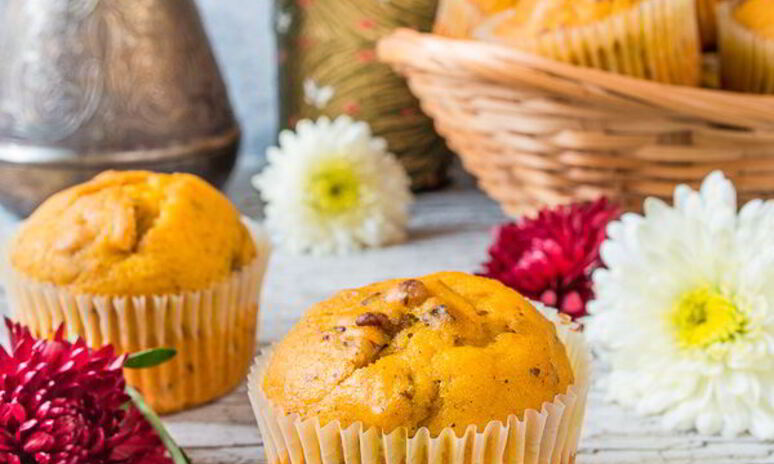 Рецепт тыквенные маффины с орехами