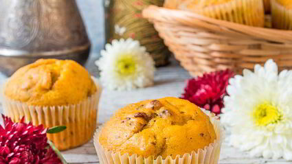 тыквенные маффины с орехами