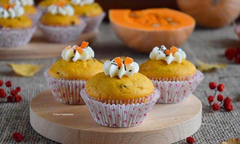 Рецепт тыквенные маффины с шоколадом