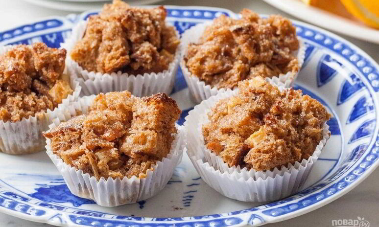 Рецепт яблочно-хлебные маффины