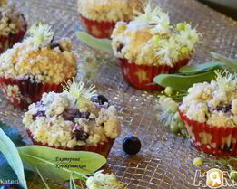 Ягодные маффины с миндальным штрейзелем