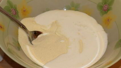 манник на кефире с яблоками