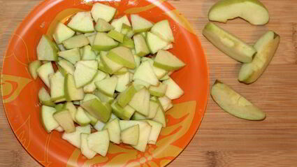 манник на кефире с яблоками