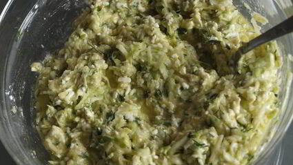 кабачково-сырные оладьи