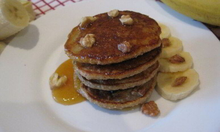Рецепт многозерновые оладьи с бананами