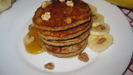 многозерновые оладьи с бананами