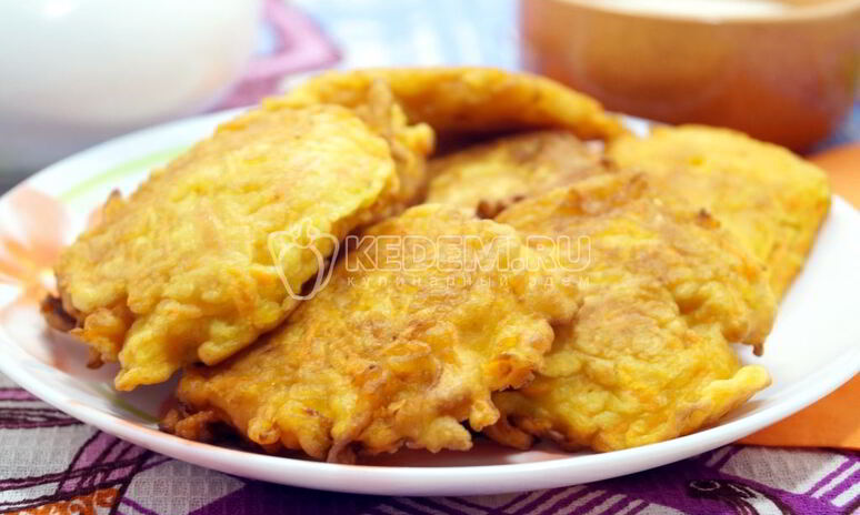 Рецепт морковные оладьи