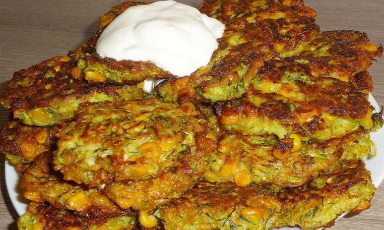 Рецепт оладьи из кабачков с овсяными хлопьями