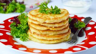 Оладьи из картофельного пюре на сметане