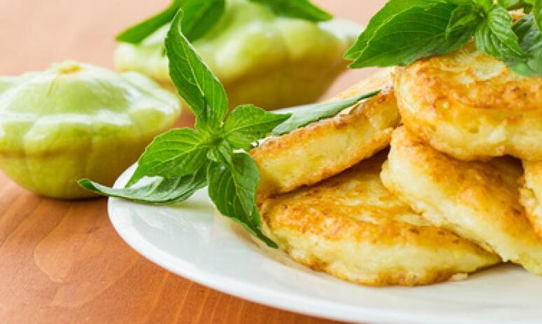 Рецепт оладьи из патиссонов с зеленью