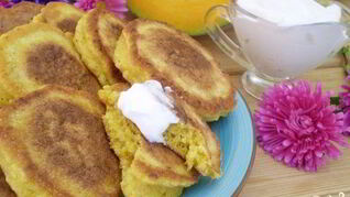Оладьи из тыквы с манкой