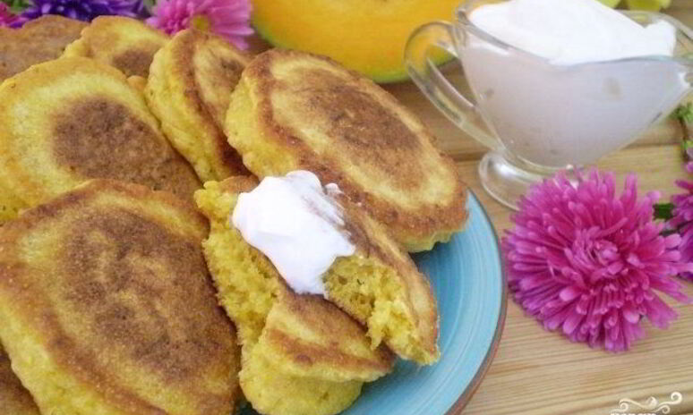 Рецепт оладьи из тыквы с манкой