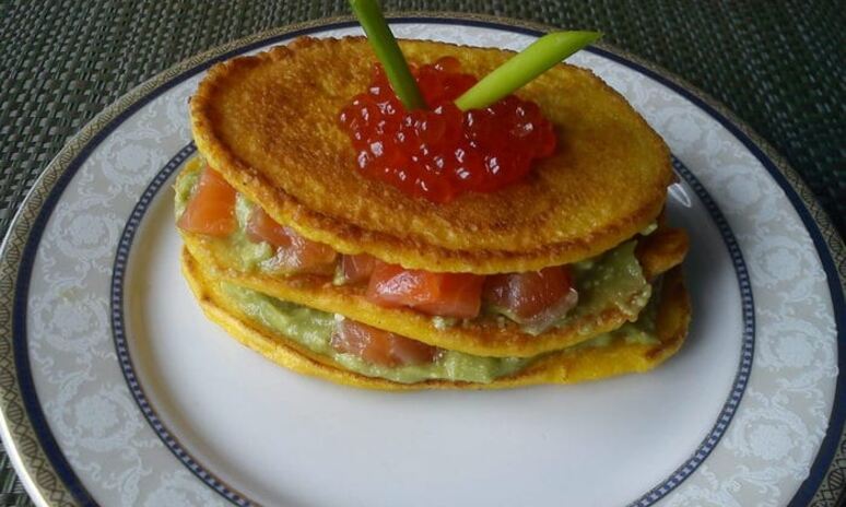 Рецепт оладьи из тыквы с семгой