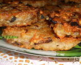 Оладьи картофельные с грибами