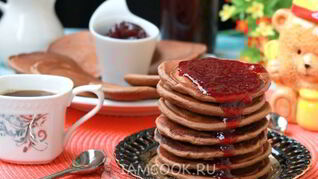 Оладьи на кислом молоке с какао