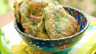 Оладьи со шпинатом