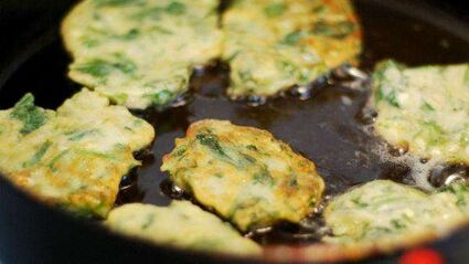 оладьи со шпинатом